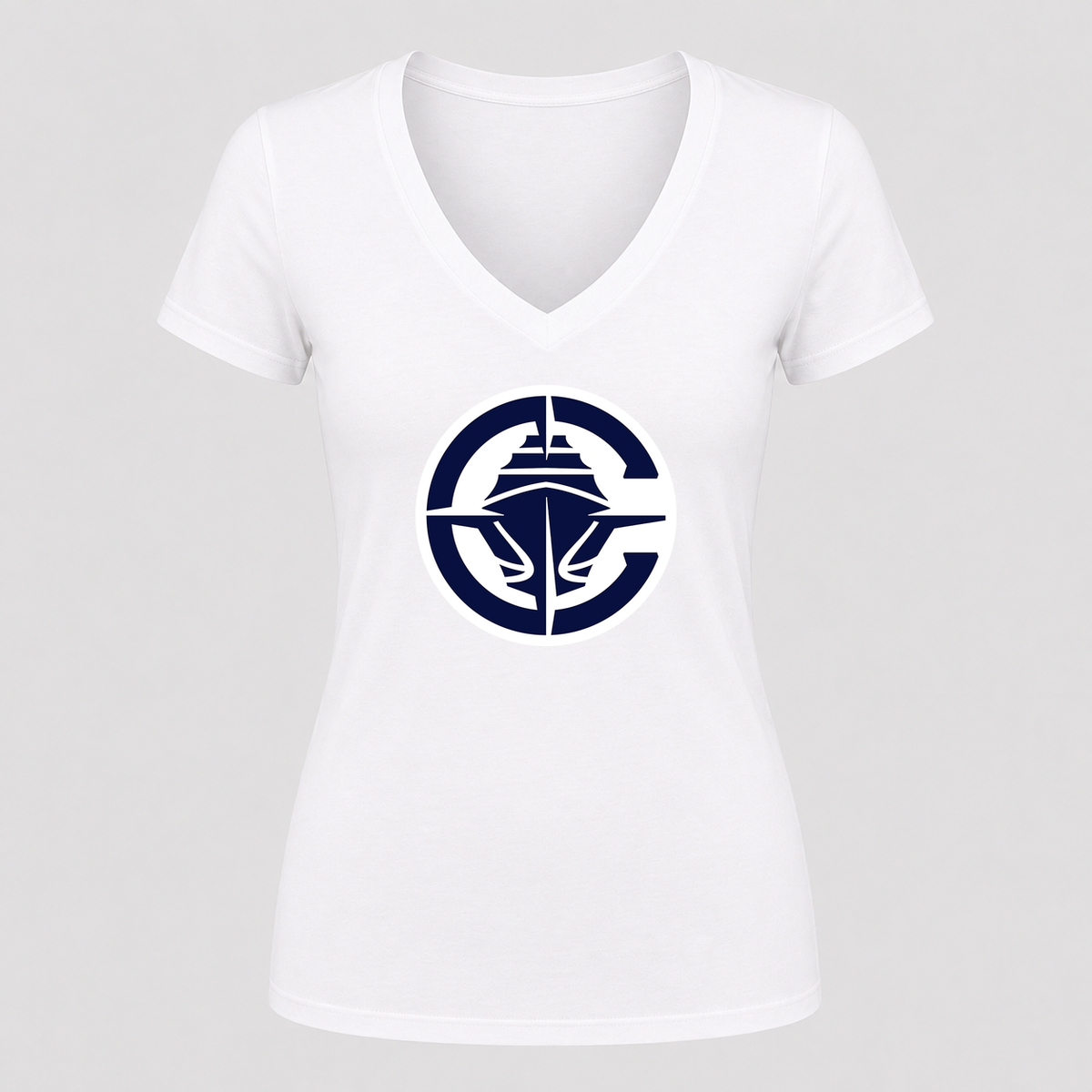 Women's Los Angeles Clippers V Neck T-Shirt in white