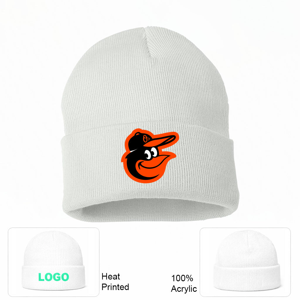 MLB Baltimore Orioles Beanie Hat - White