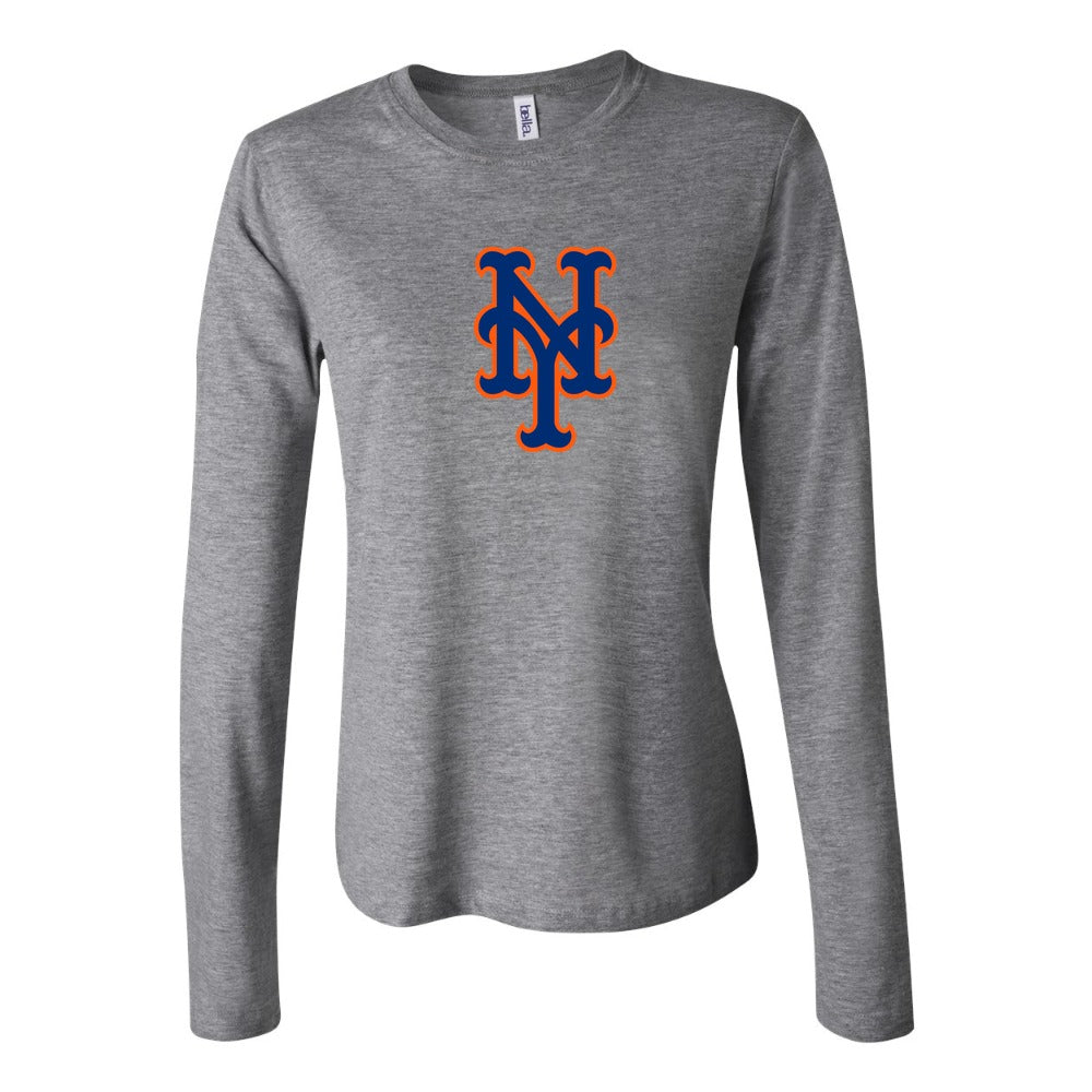 Women's New York Mets Long Sleeve T-Shirt - Gray