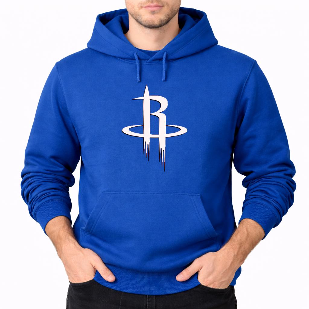 Men's Houston Rockets Army Green Pullover Hoodie - Blue