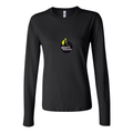 Women's Planet Fitness Logo 1024x575 Long Sleeve T-Shirt - Black