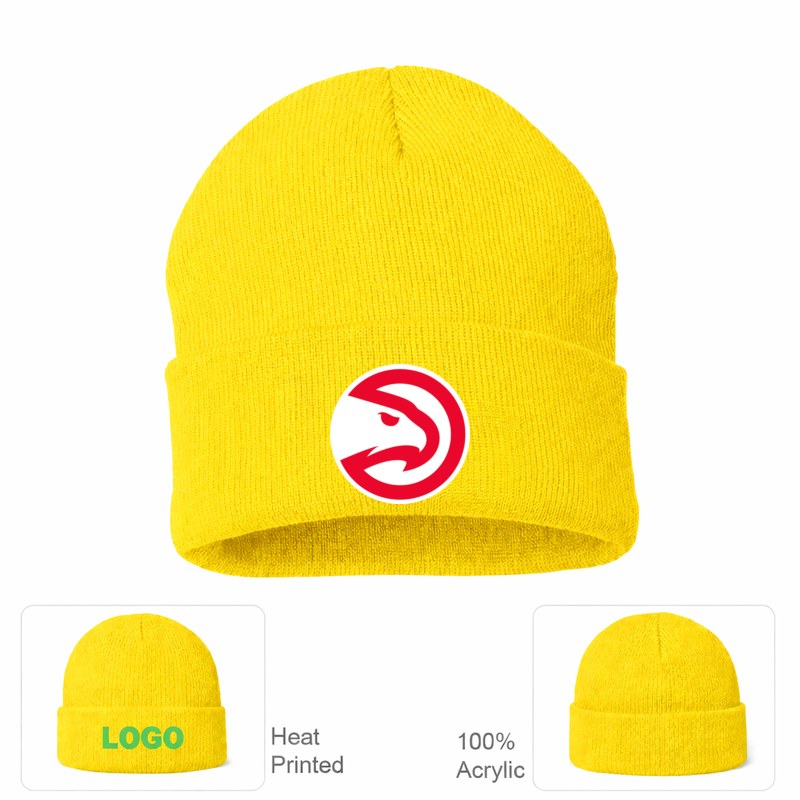 Atlanta Hawks Yellow Beanie Hat
