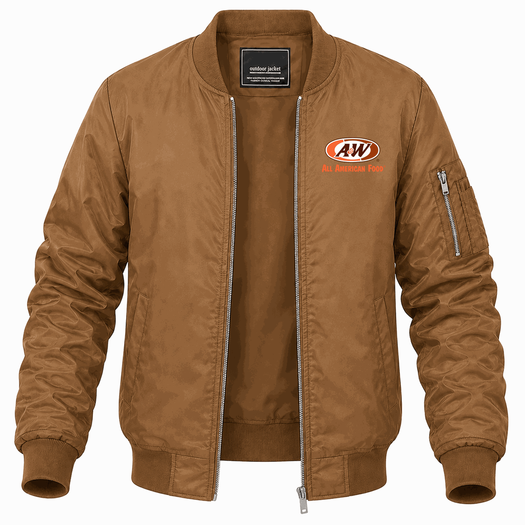 Men's A&W Lightweight Bomber Jacket - Brown