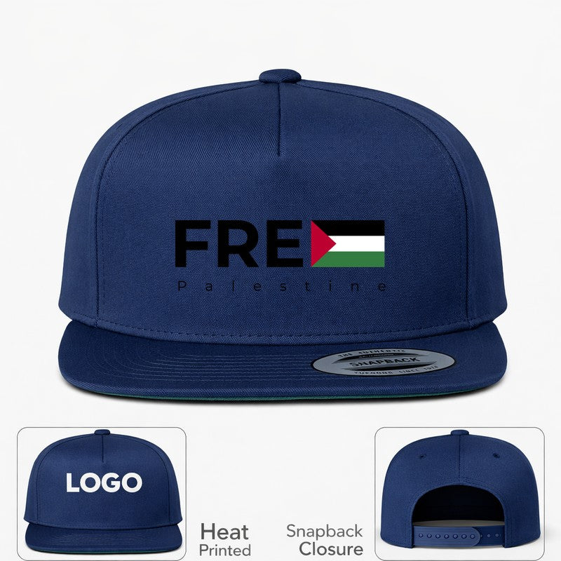 Free Palestine Black Logo Snapback Hat