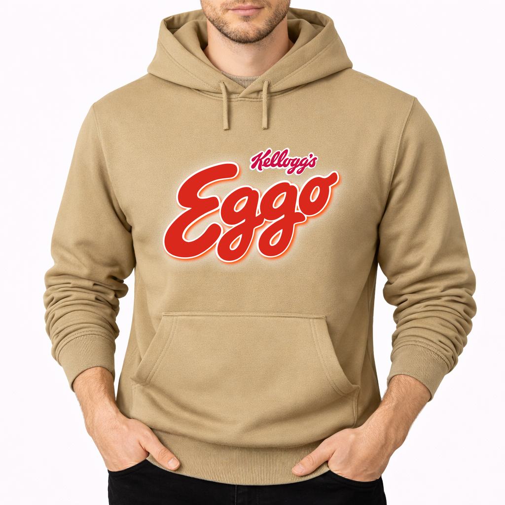 Men's Eggo Kelloggs Food Pullover Hoodie - Tan