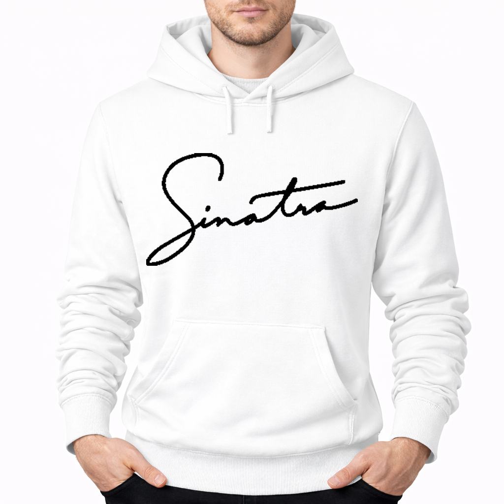 Men's Frank Sinatra Pullover Hoodie - White