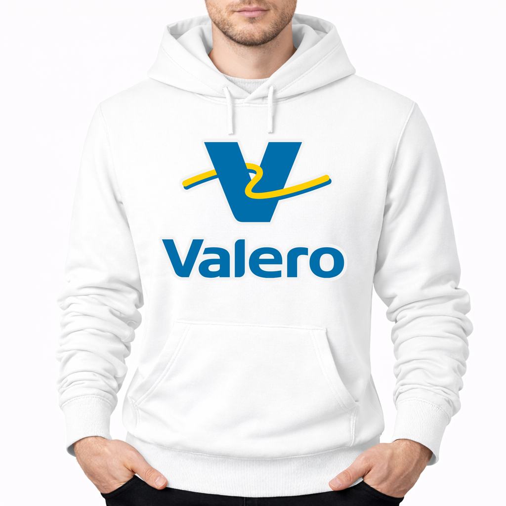 Men's Valero Gas Station Pullover Hoodie - White