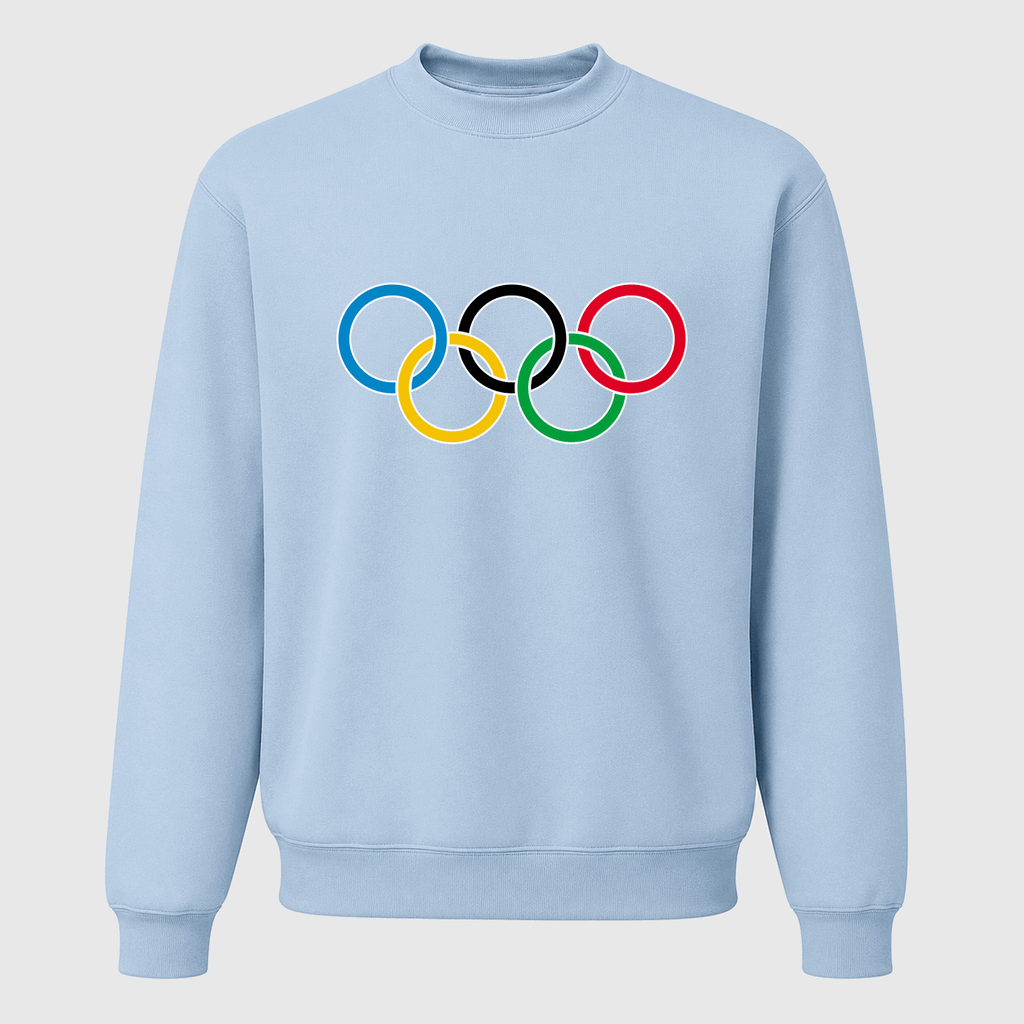 Men's Olympic Rings Logo Crewneck Sweatshirt - Sky Blue