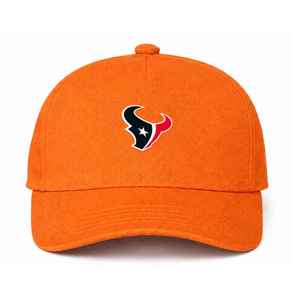 Houston Texans NFL Logo Orange Dad Baseball Cap Hat