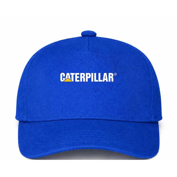 Caterpillar White Logo Blue Dad Baseball Cap Hat