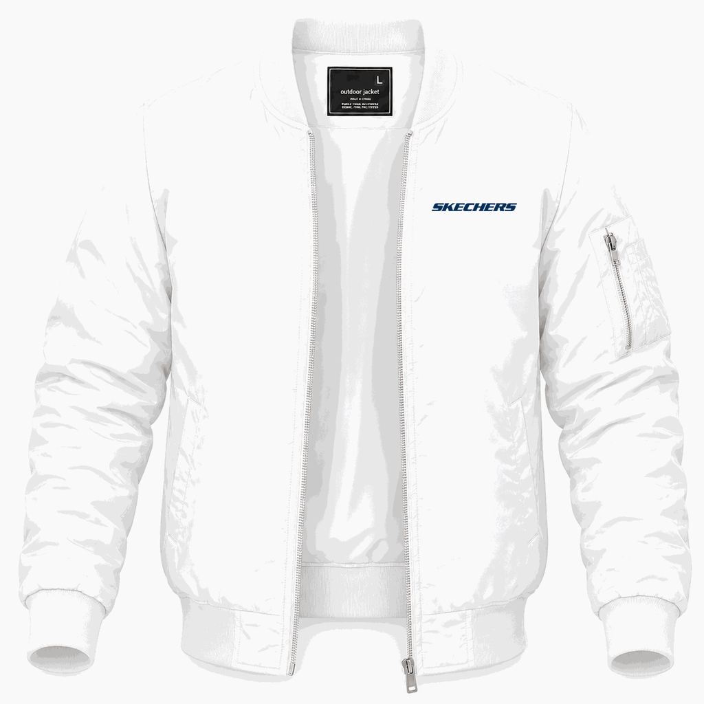 Men's Skechers Lightweight Bomber Jacket - White