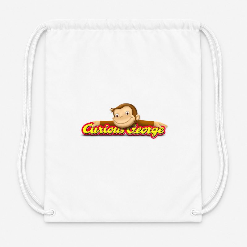 Curious George PNG3 Drawstring Bag - White