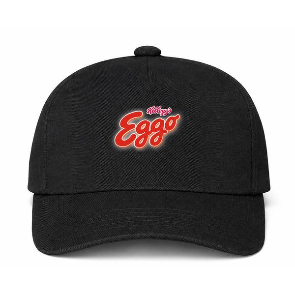 Eggo Logo Black Dad Baseball Cap Hat