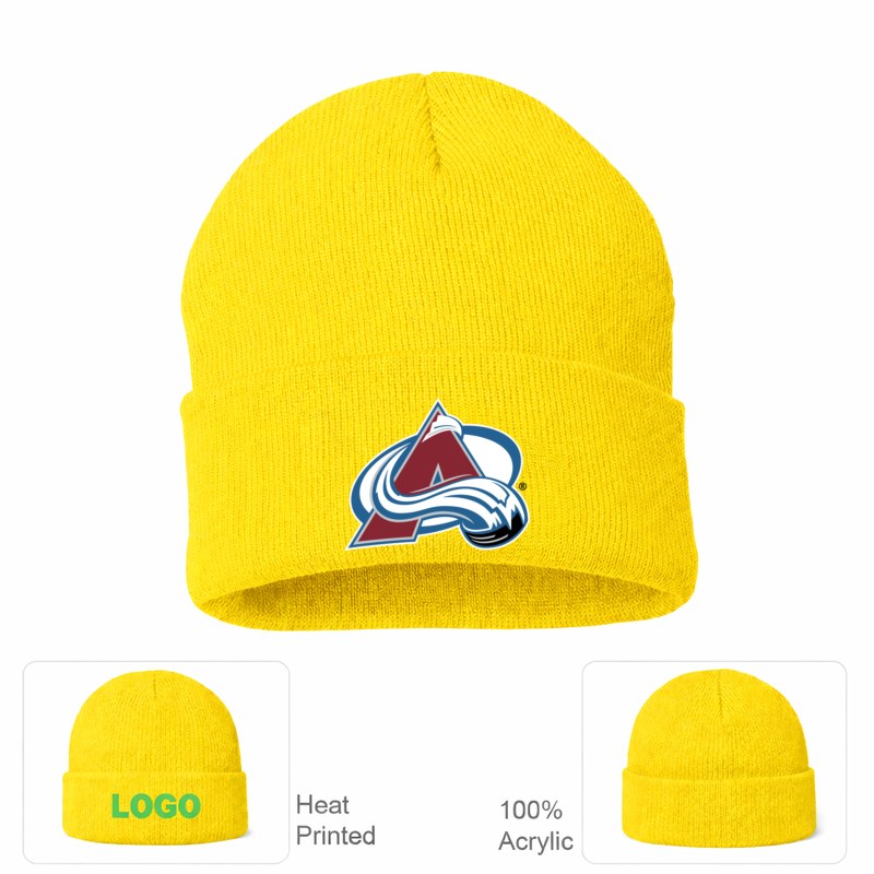 Colorado Avalanche Yellow Beanie Hat