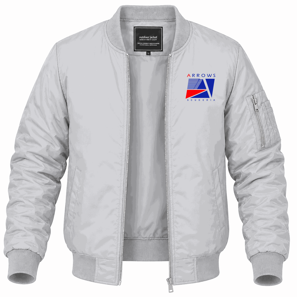 Men's Arrows F1 Team Lightweight Bomber Jacket - Gray