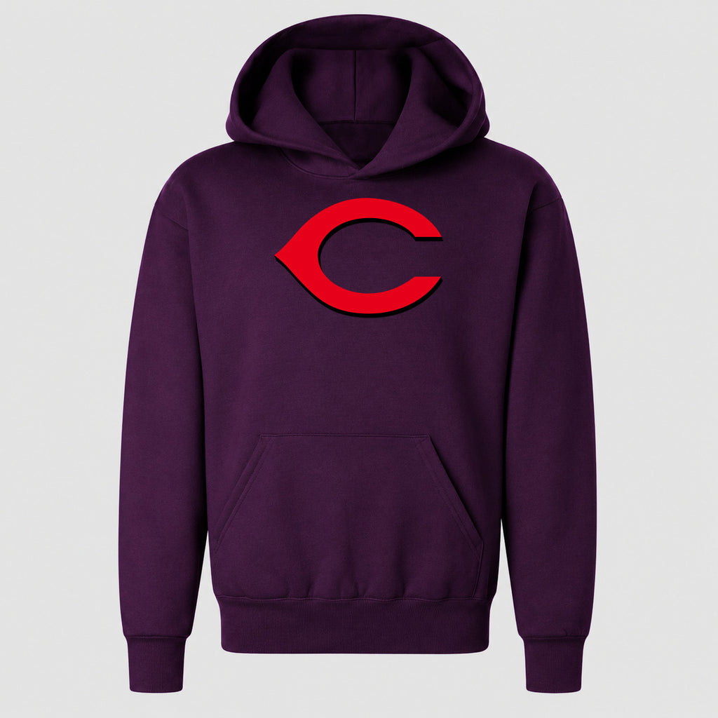 Youth Cincinnati Reds Pullover Hoodie - Purple