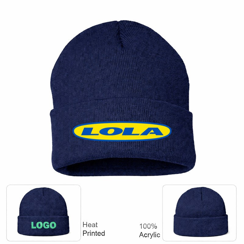 Lola Navy Beanie Hat