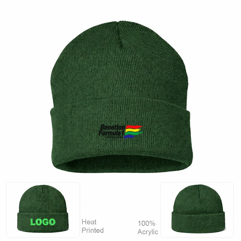 Formula 1 Benetton Formula 1 Racing Team Beanie Hat - Forest Green