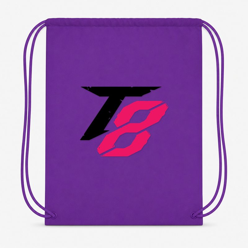 Tekken 8 Black Drawstring Bag - Purple
