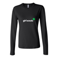 Women's Girl Scouts White Long Sleeve T-Shirt - Black