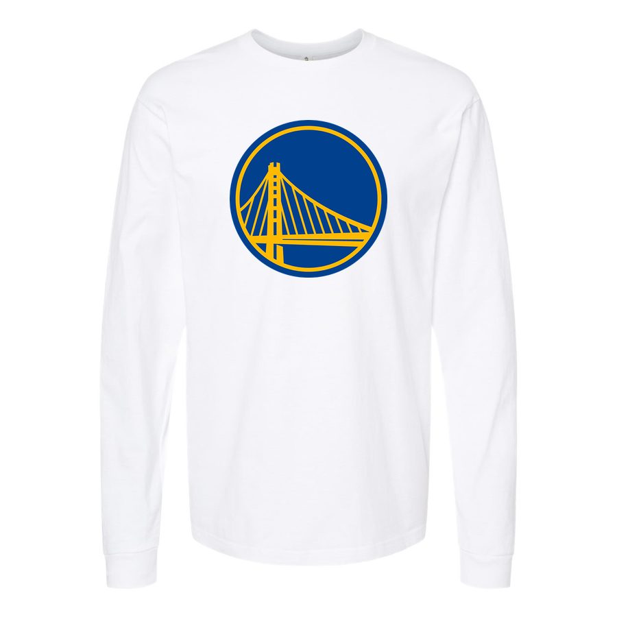 Men's Golden State Warriors Long sleeves Cotton Blend T-Shirt - White