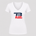 Women's Tom Brady 12 V Neck T-Shirt in white