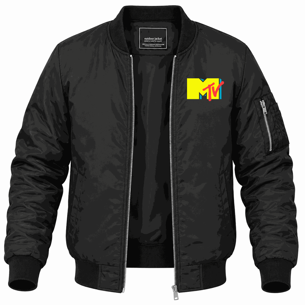 Men's MTV Lightweight Bomber Jacket - Black