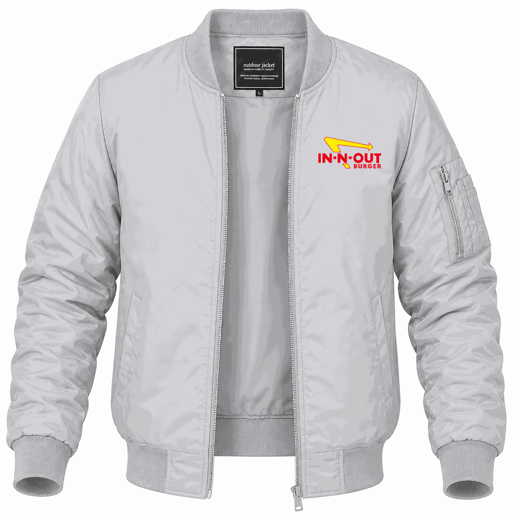 Men's In-N-Out Burger Lightweight Bomber Jacket - Gray