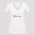 Women's Panasonic Toyota Racing V Neck T-Shirt in white