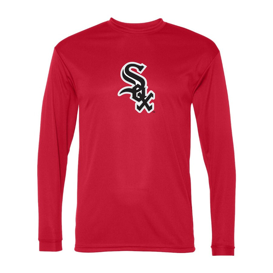 Men's Chicago White Sox Polyester Long Sleeve T-Shirt - Red