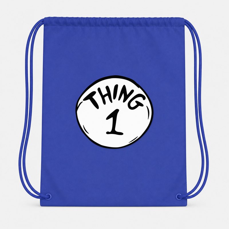 Dr. Seuss Thing 1 Drawstring Bag - Blue