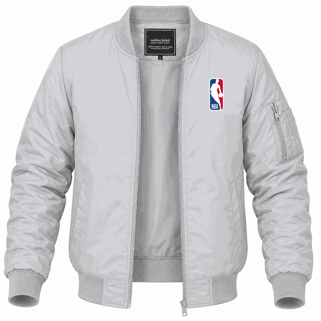 Men's NBA Lightweight Bomber Jacket - Gray