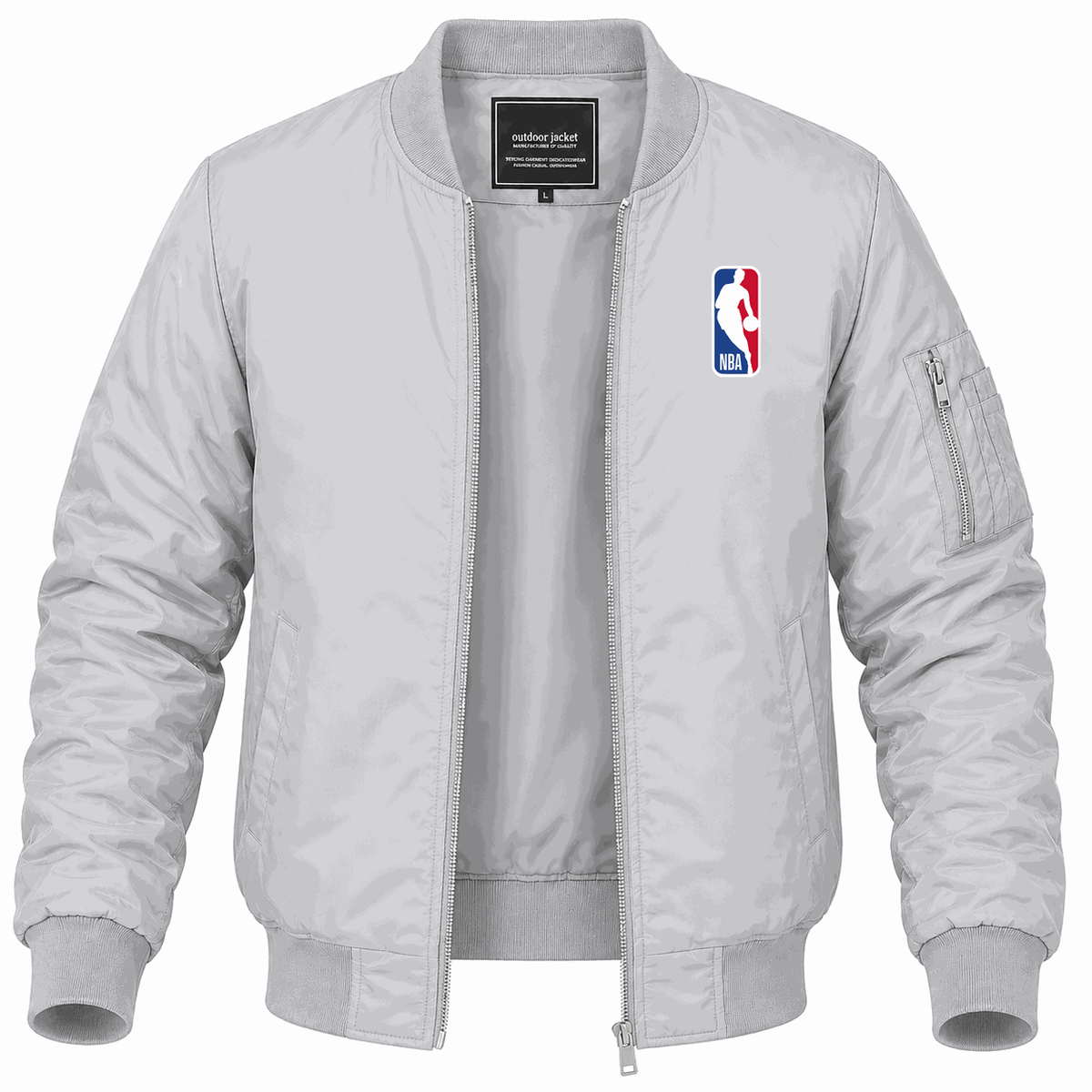 Men's NBA Lightweight Bomber Jacket - Gray