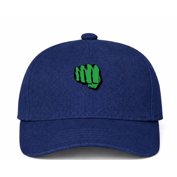 Hulk Punch Logo Navy Dad Baseball Cap Hat