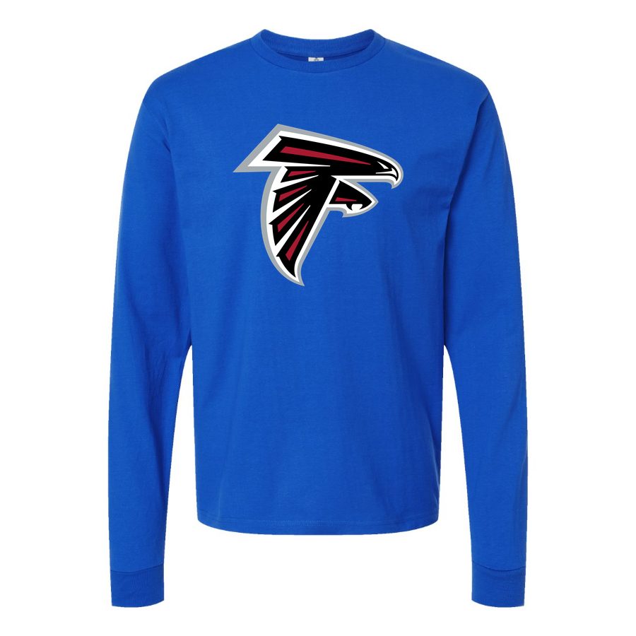 Men's Atlanta Falcons Long sleeves Cotton Blend T-Shirt - Blue