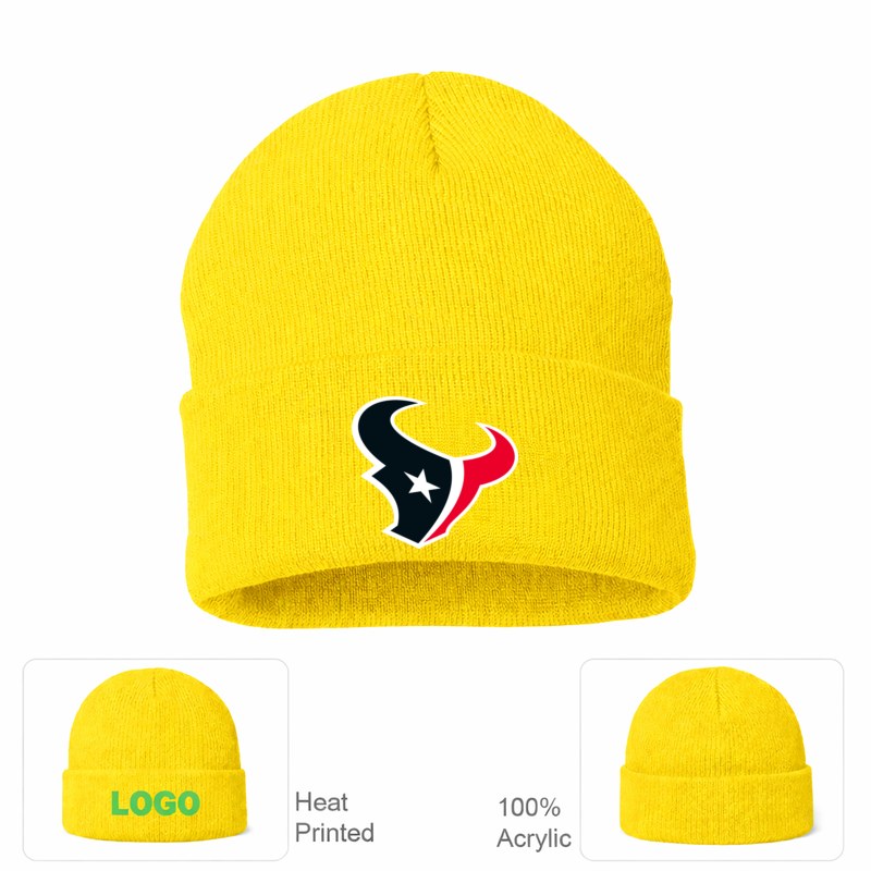 Houston Texans Yellow Beanie Hat