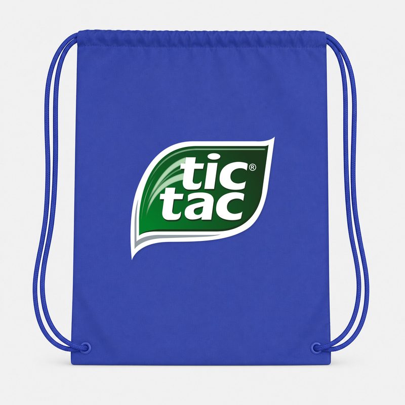 Tic Tac PNG1 Drawstring Bag - Blue