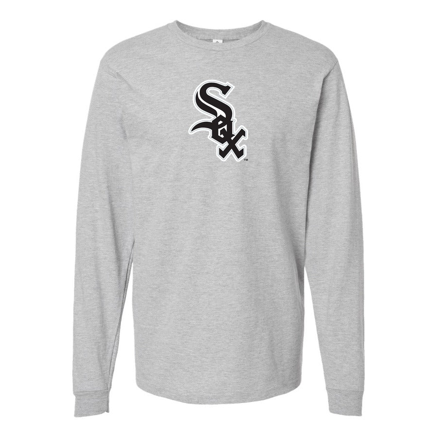 Men's Chicago White Sox Long sleeves Cotton Blend T-Shirt - Gray