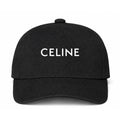 Celine White Logo Black Dad Baseball Cap Hat