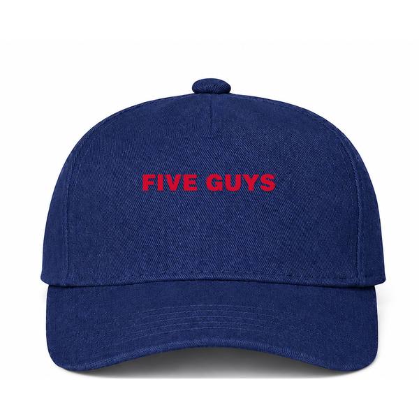 Five Guys Logo Navy Dad Baseball Cap Hat