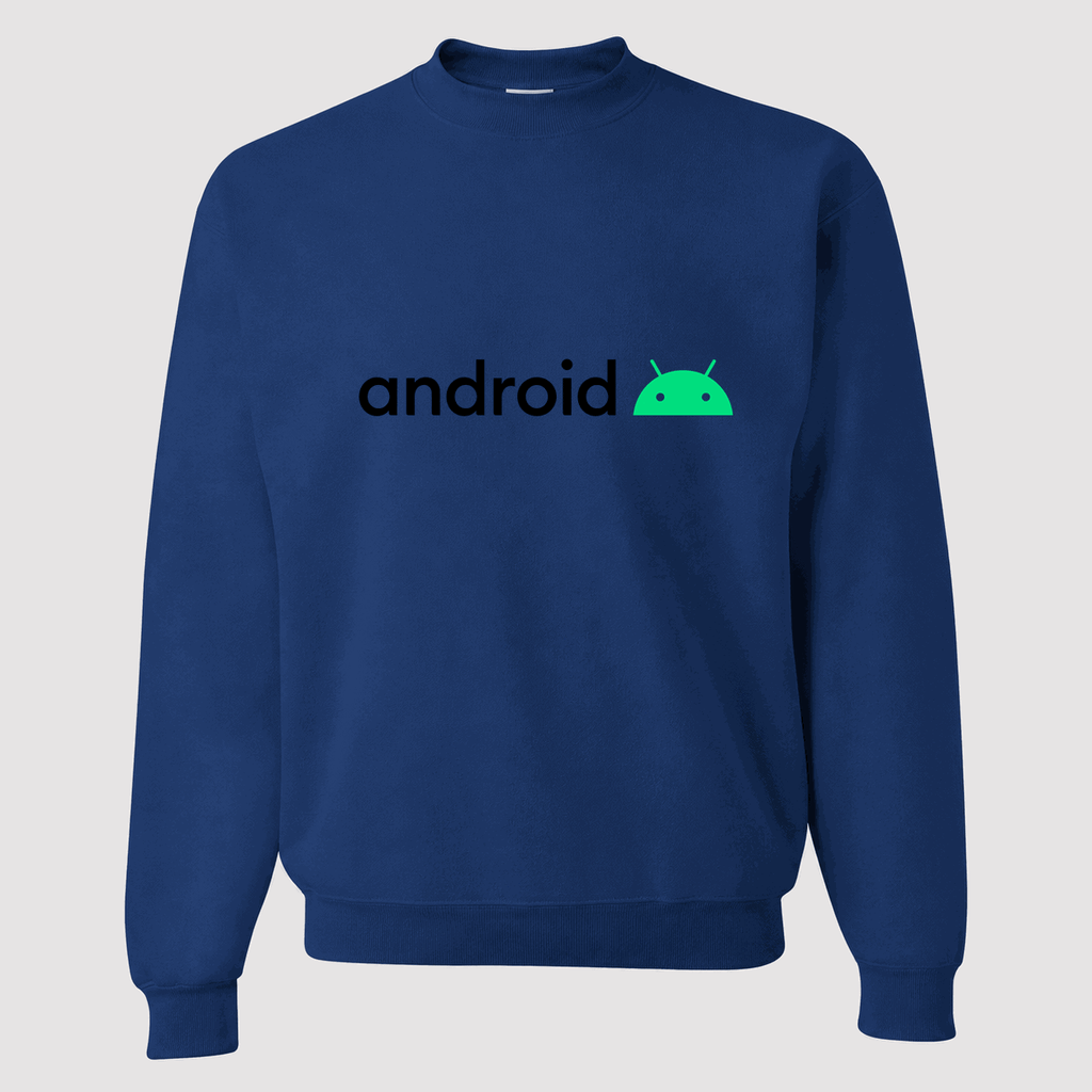 Men's Android Logo Crewneck Sweatshirt - Blue