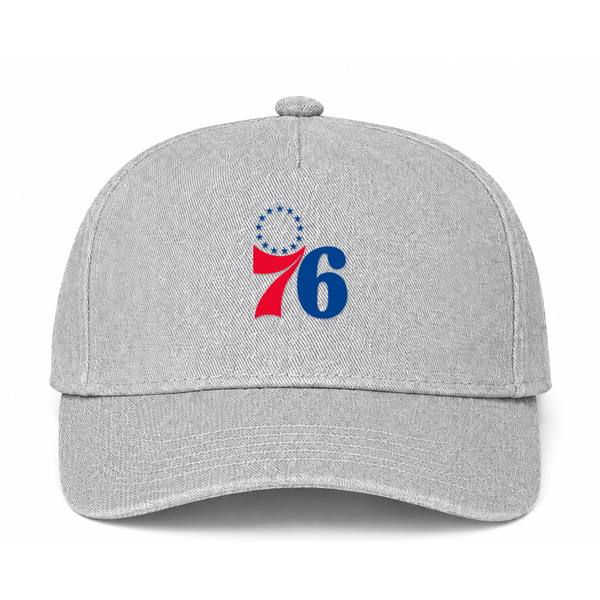 Philadelphia 76ers NBA Logo Gray Dad Baseball Cap Hat