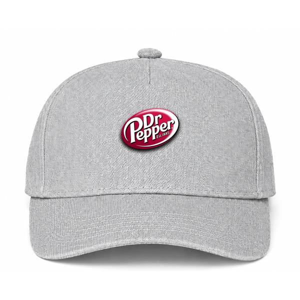 Dr Pepper Logo Gray Dad Baseball Cap Hat