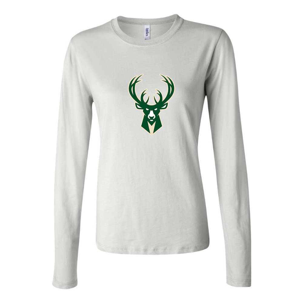 Women's Milwaukee Bucks Long Sleeve T-Shirt - White