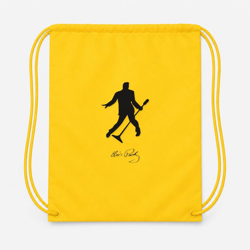 Elvis Presley Drawstring Bag - Yellow