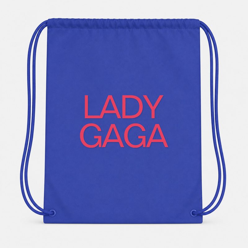 Lady Gaga Drawstring Bag - Blue
