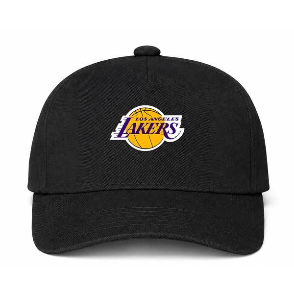 Los Angeles Lakers NBA Logo Black Dad Baseball Cap Hat