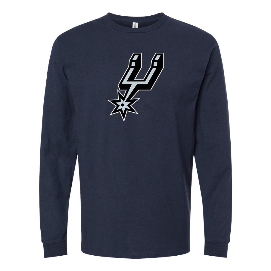 Men's San Antonio Spurs Long sleeves Cotton Blend T-Shirt - Navy