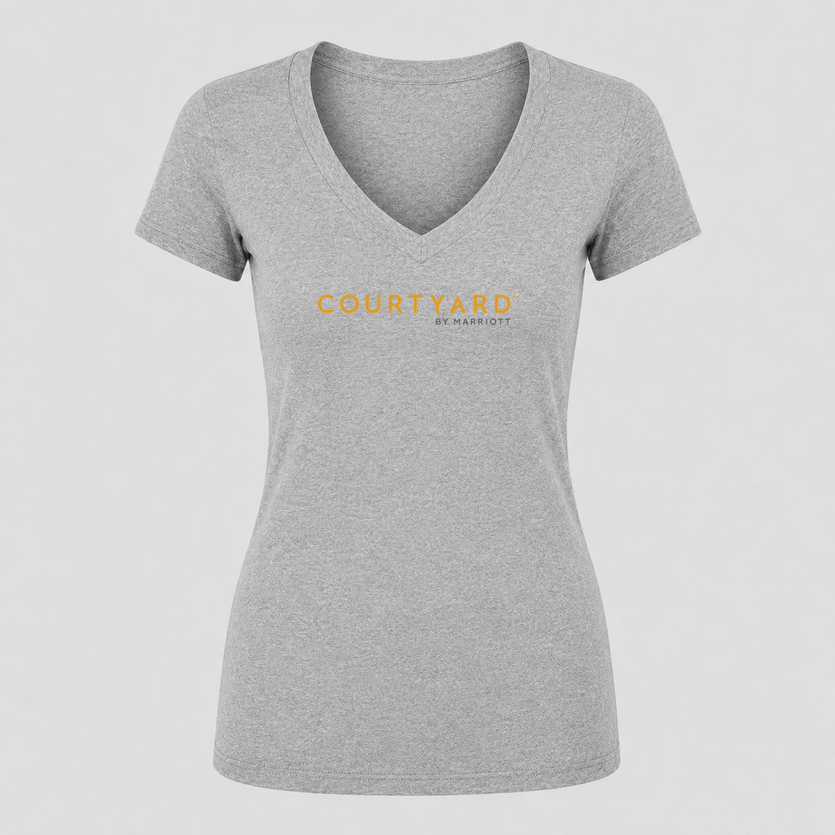 Women's Courtyard V Neck T-Shirt in gray