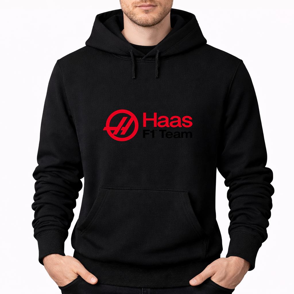 Men's Haas F1 Team Pullover Hoodie - Black